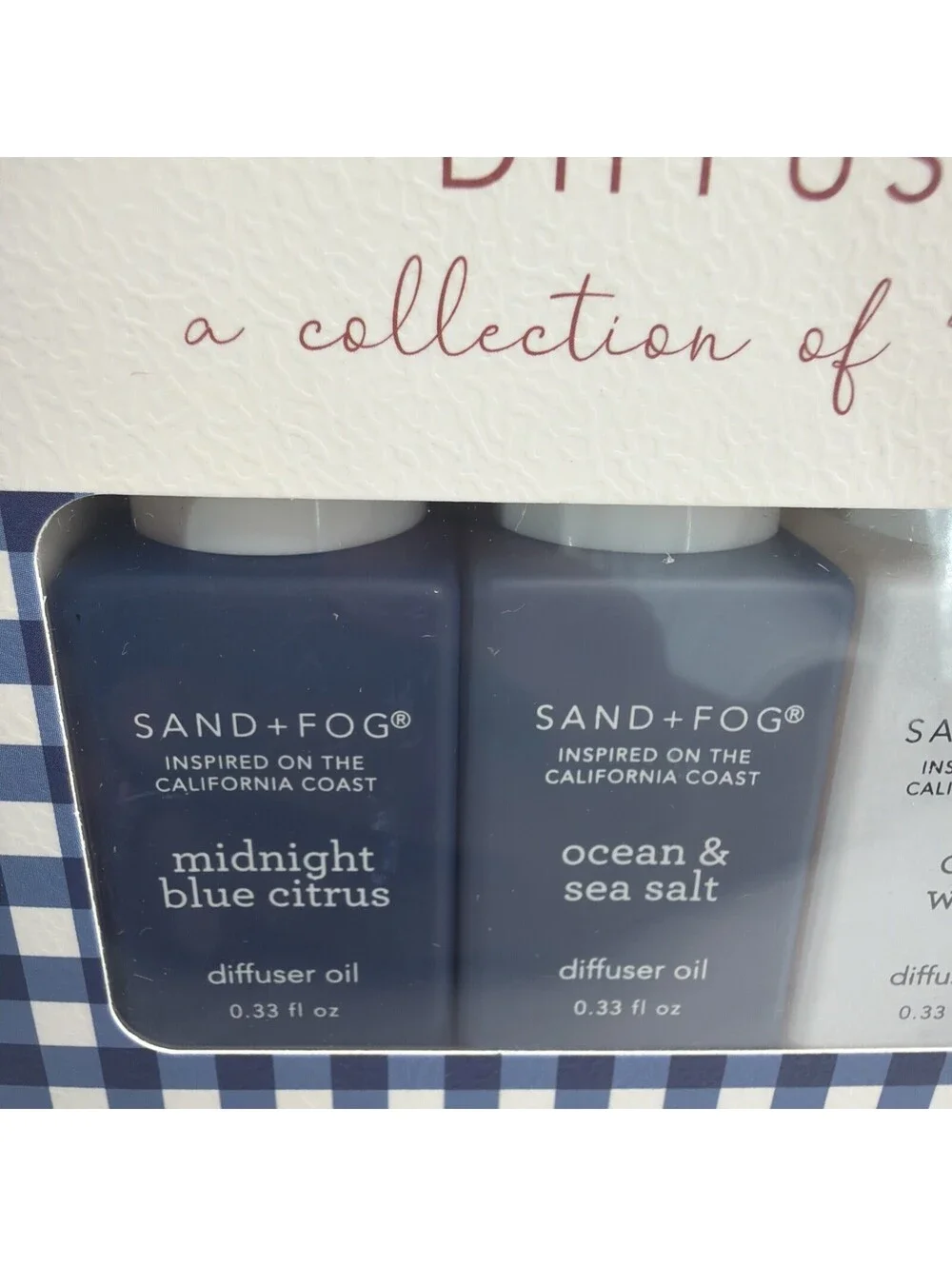 Sand + Fog Fragrance Diffuser Oil 4 Pack Blue Citrus Ocean Sea Salt NEW